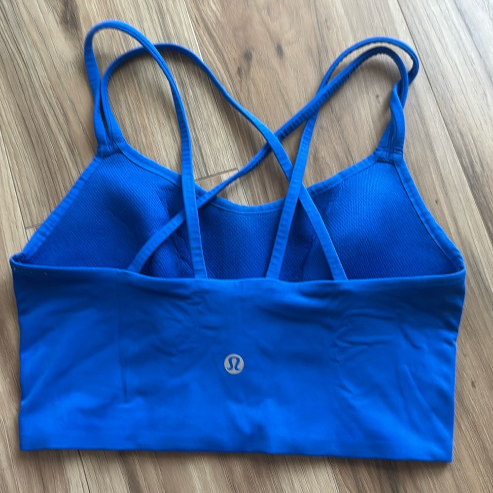 LULULEMON ATHLETICA, Royal Blue crop Sports Bra Top Sz 4